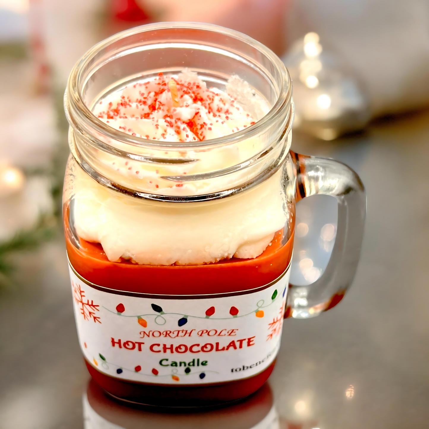 North Pole Hot Chocolate Christmas Candle