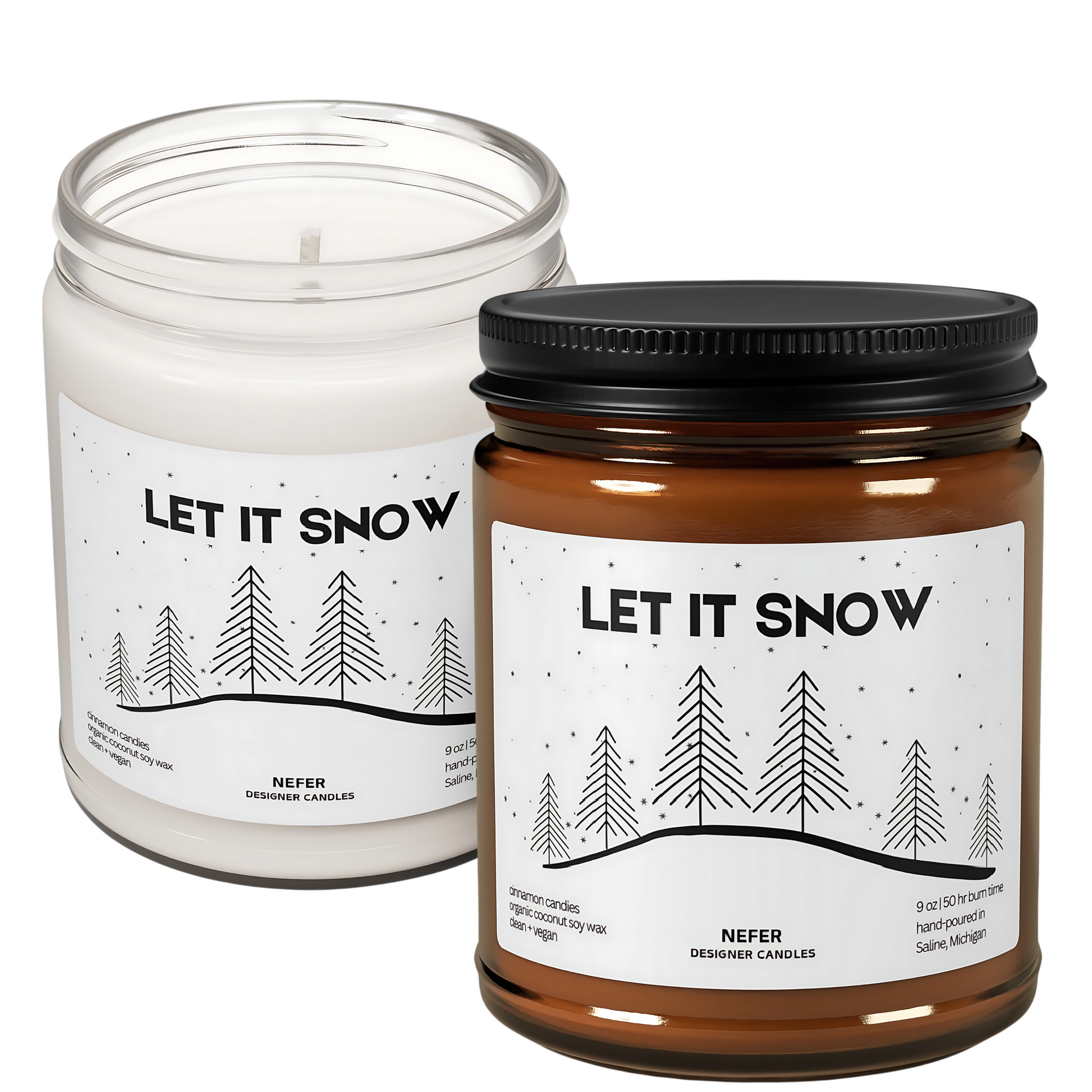 Let it Snow Christmas Candle