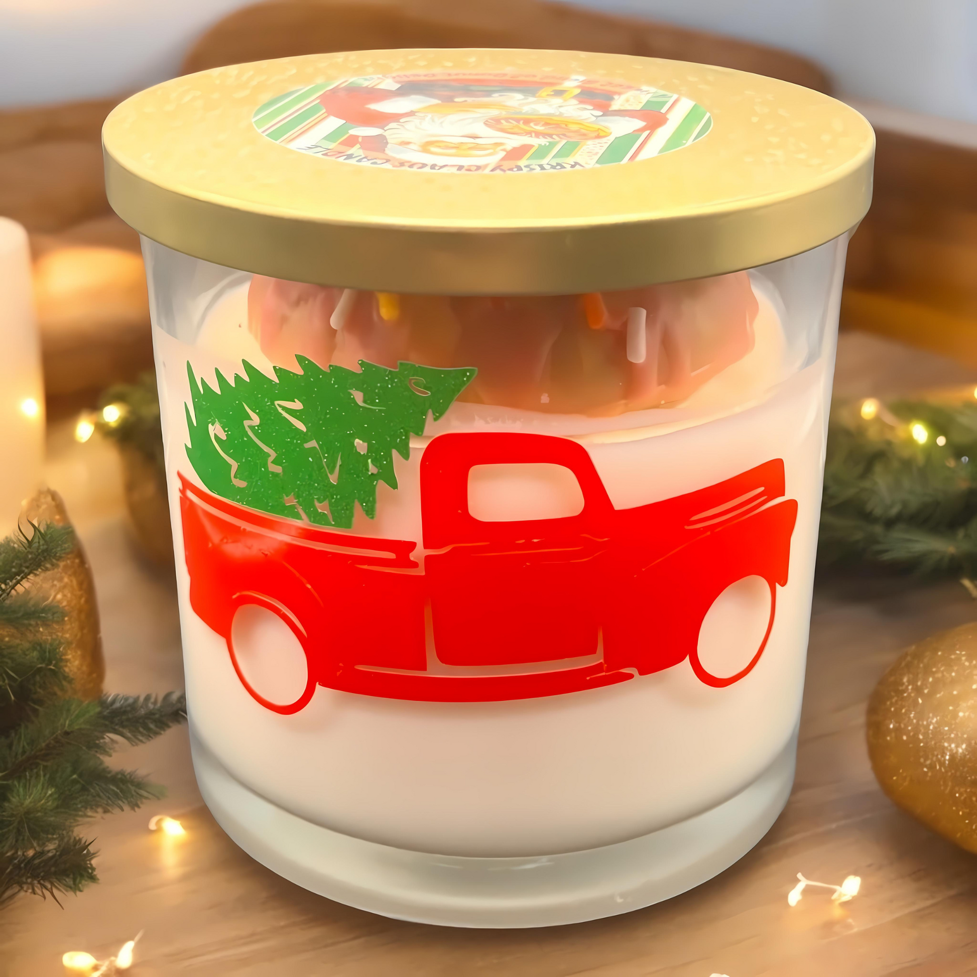 Krispy Claus Christmas Donut Candle