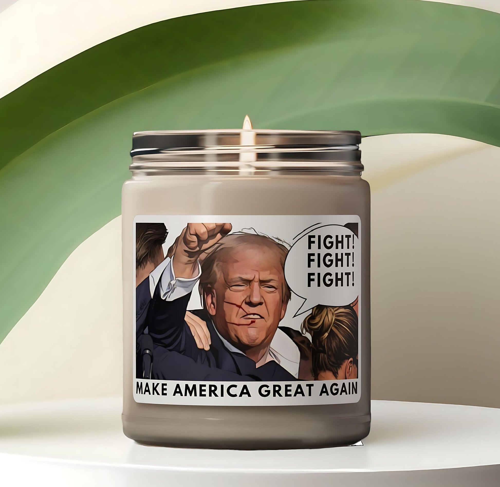 Donald Trump Fight It Candle 