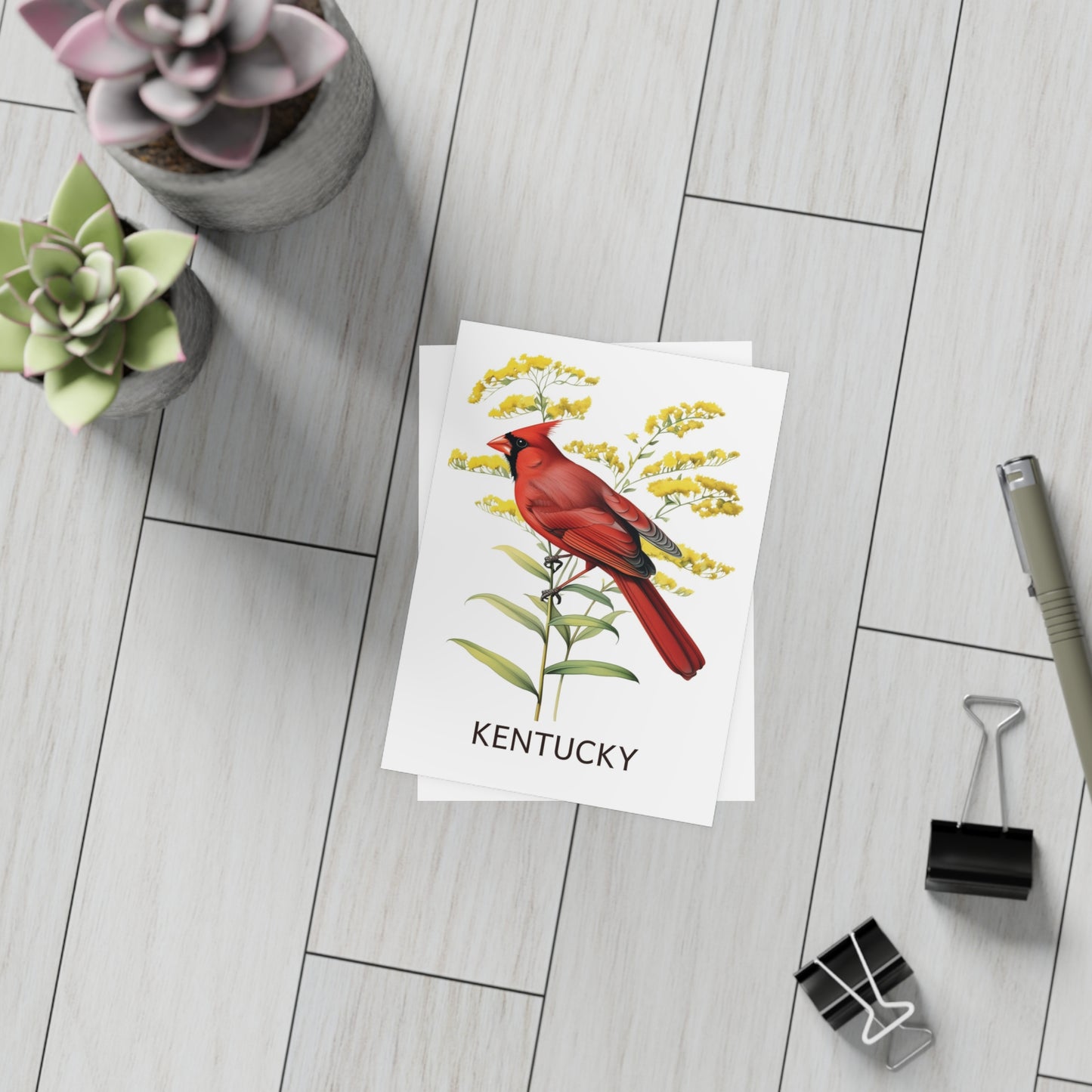 Kentucky | Red Cardinal & Goldenrod | Home State Greeting Card