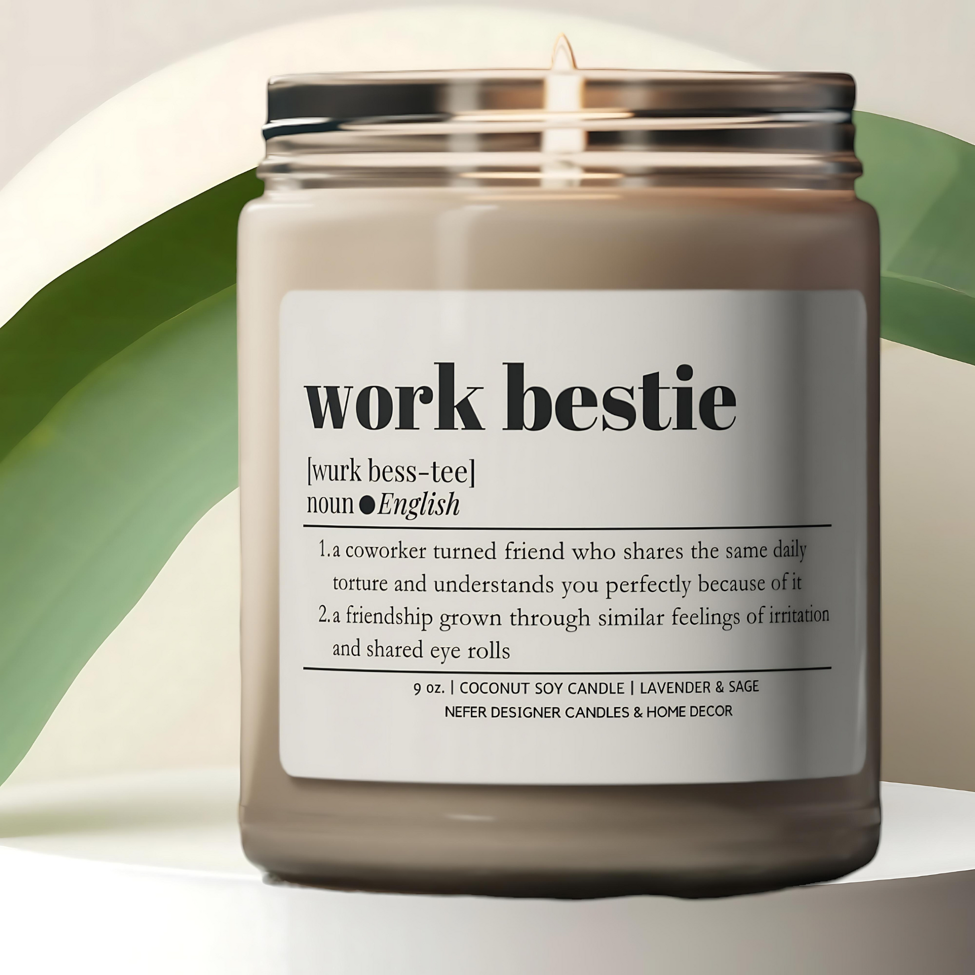 Work Bestie Funny Office Gift Candle