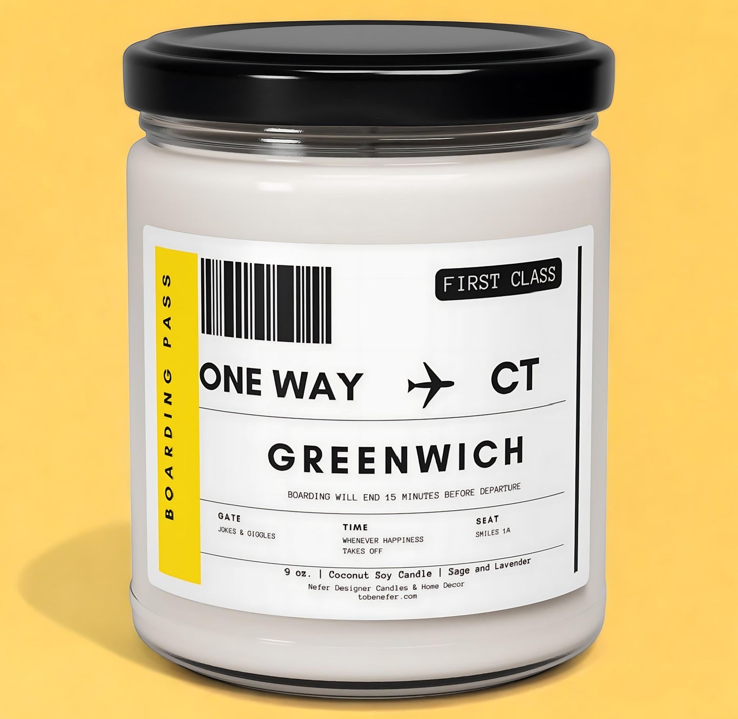 Connecticut Greenwich state candle