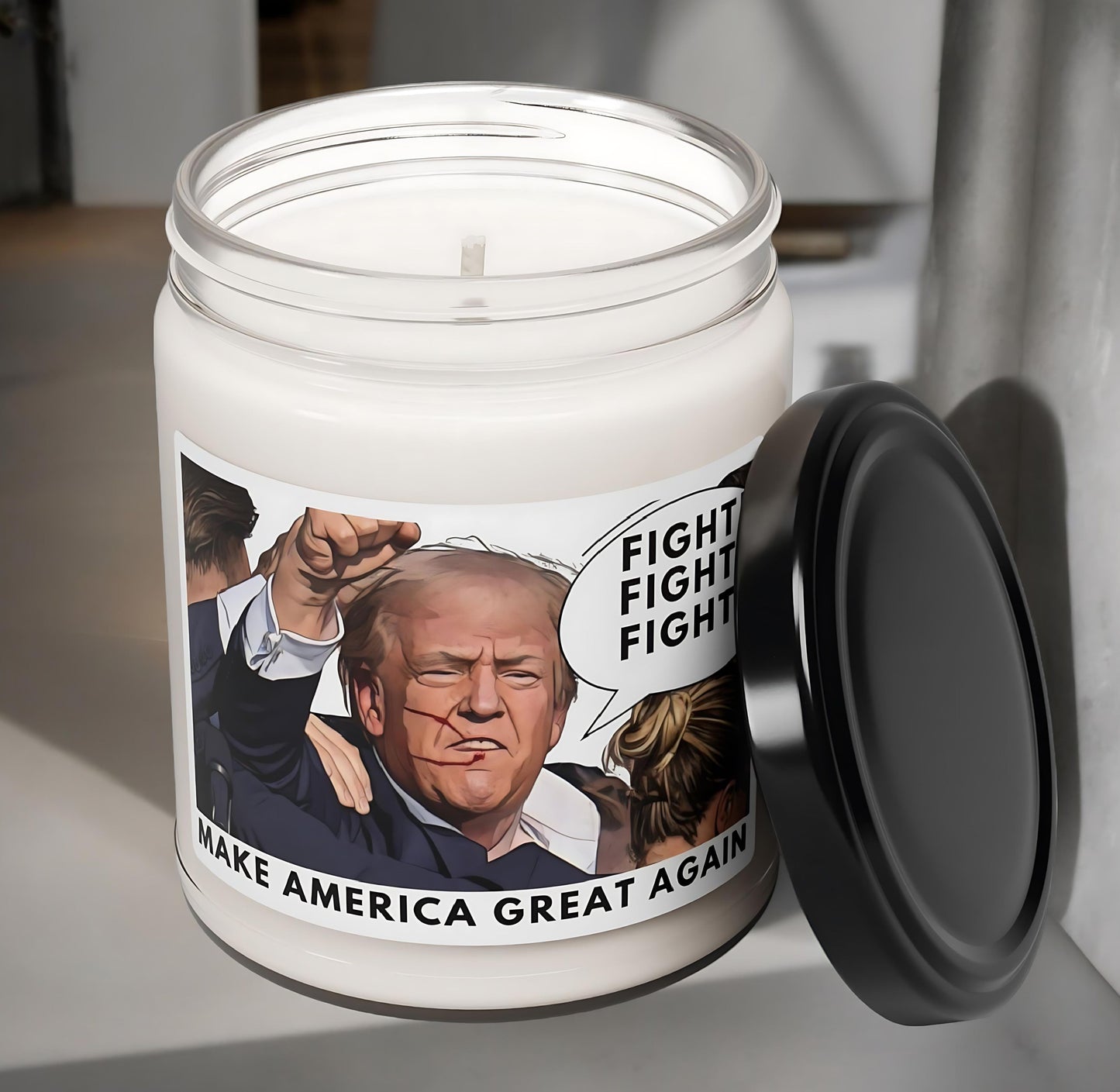 Donald Trump Fight It Candle 