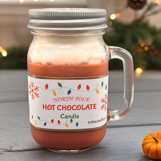 North Pole Hot Chocolate Christmas Candle