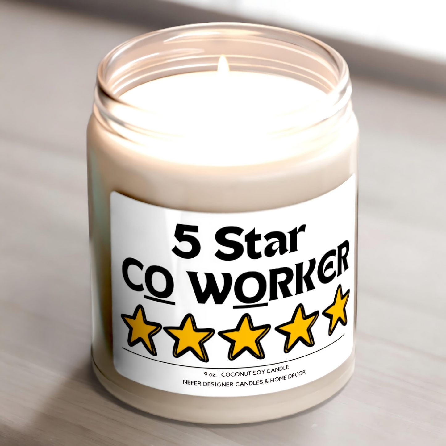 Five Star Coworker Fun Candle