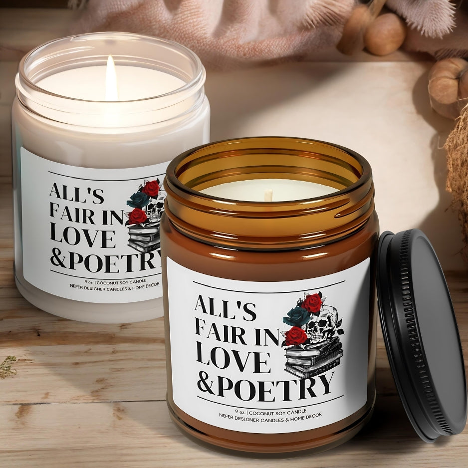 All is Fair in Love and Poetry | Music Themed Candle