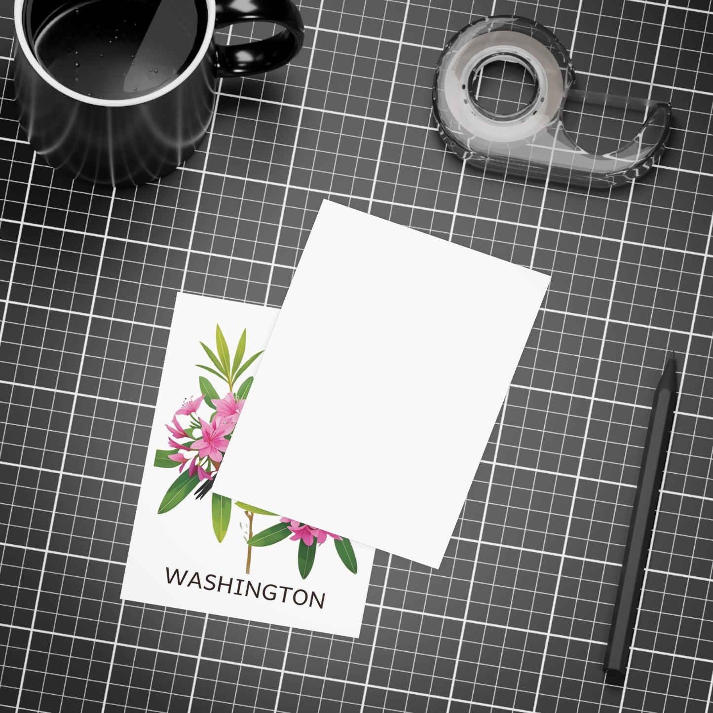 Washington | Goldfinch & Rhododendrons | Home State Greeting Card