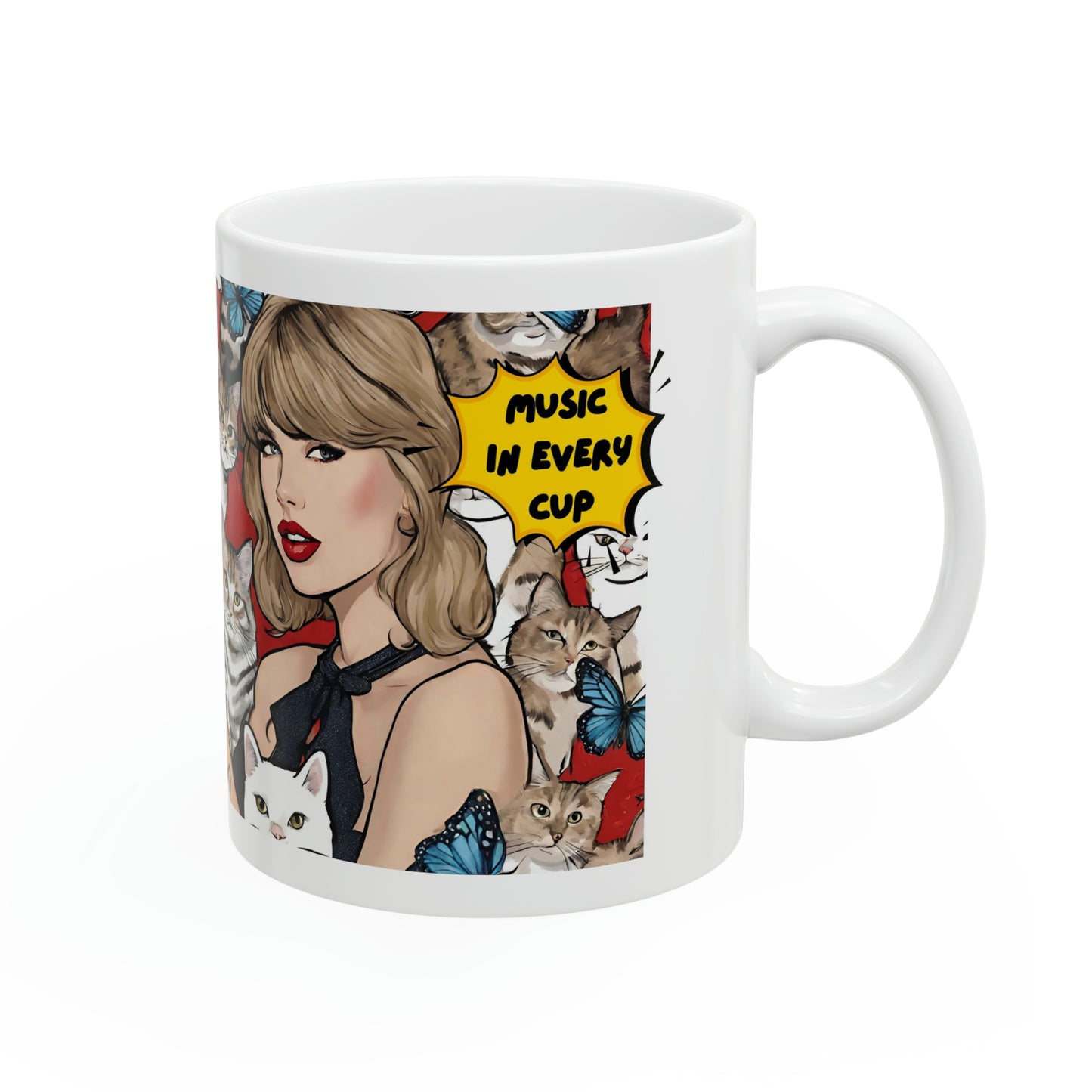 Taylors Version Music in Every Cup | Ceramic Coffee Mug 11oz | Taylor Swiftie Merch | Album Mug for Swiftie Fans | Gift for Swifties