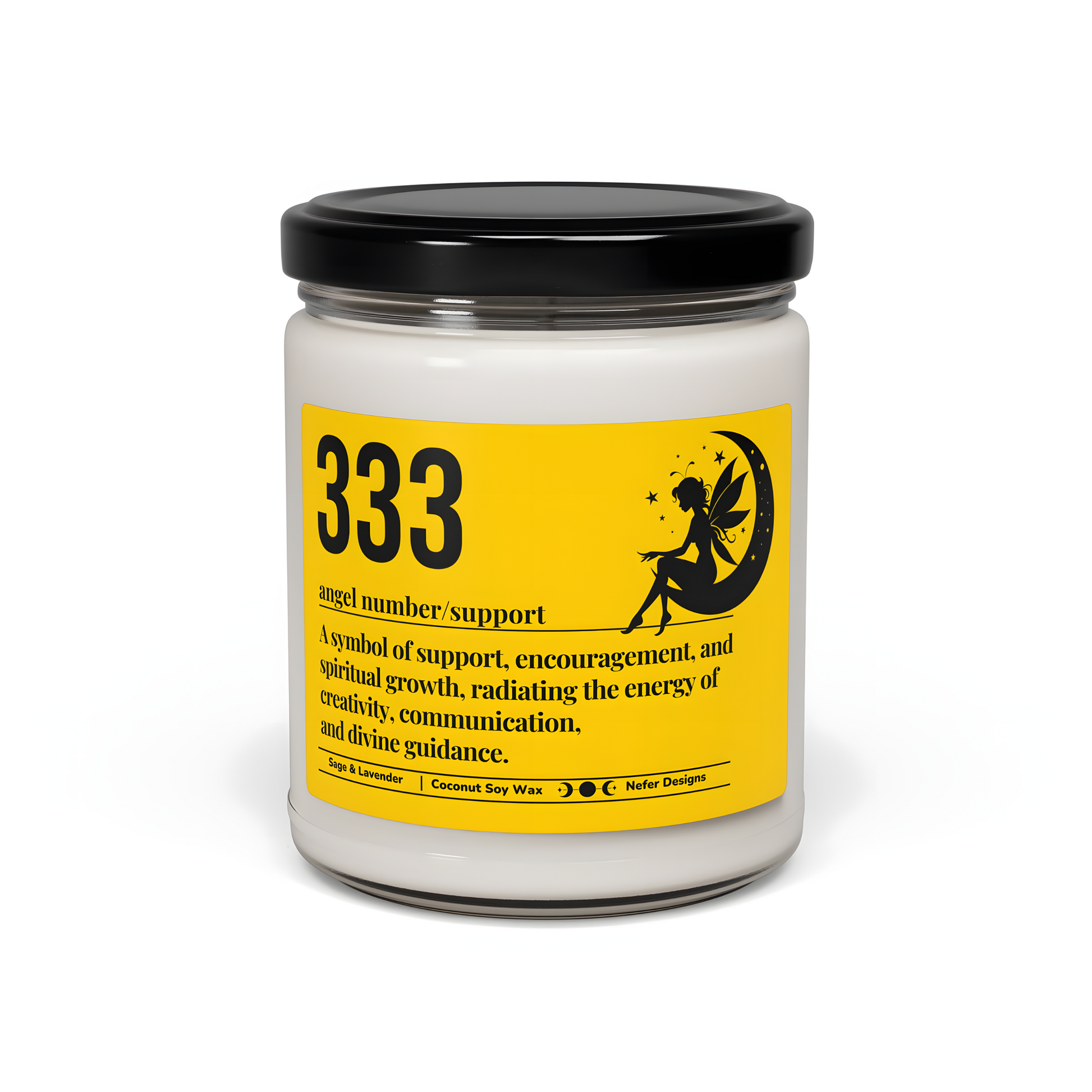 333 Angel Number Candle - Support, Creativity & Divine Communication Ritual Candle