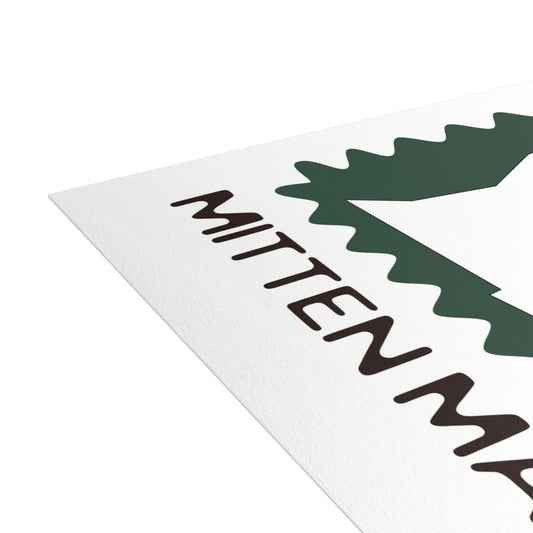 Michigan | Mitten Mail Green Stamp Design | Home State Greeting Card