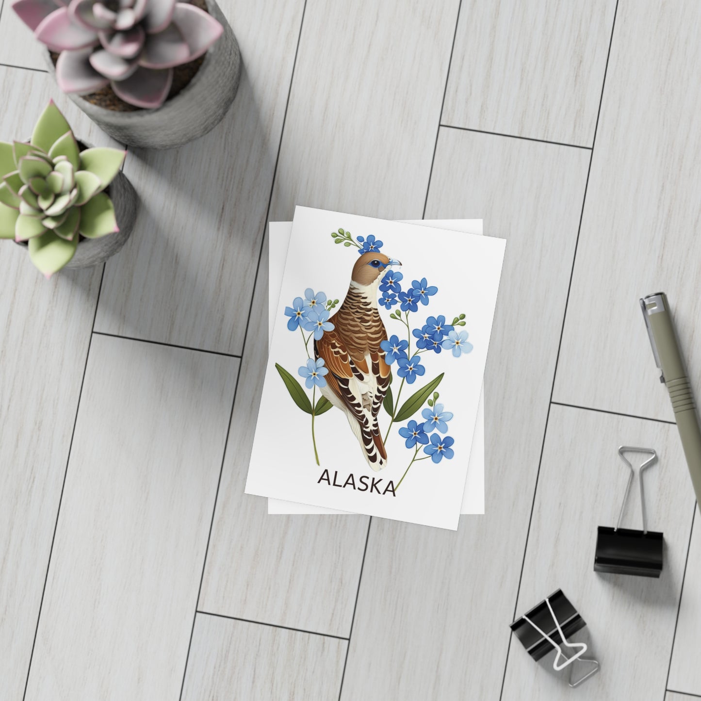 Alaska | State Bird and Flower | Home State Greeting Card