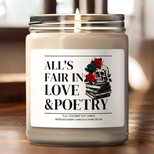 All is Fair in Love and Poetry | Music Themed Candle