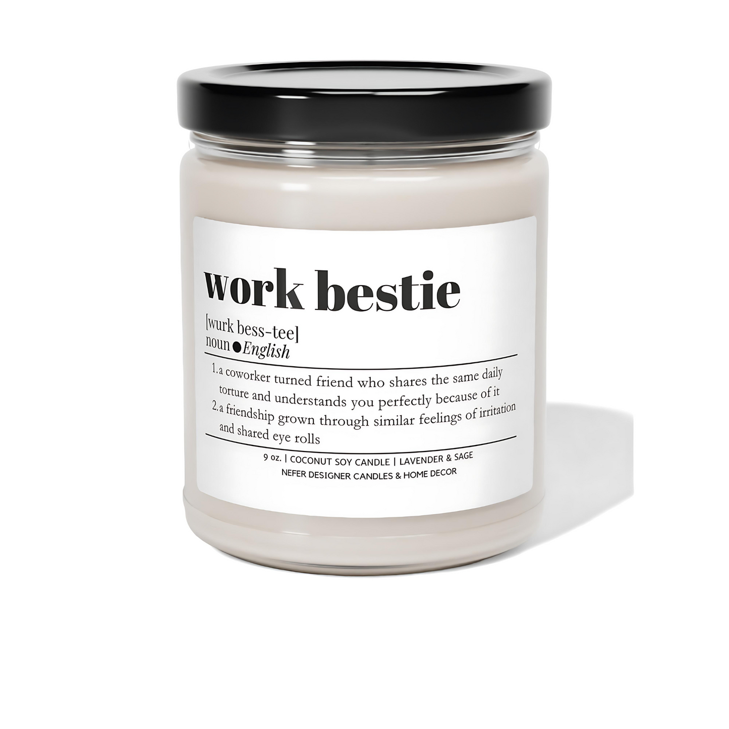 Work Bestie Funny Office Gift Candle