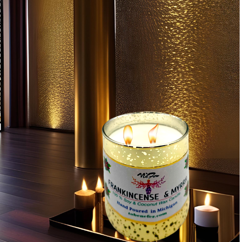 Frankincense & Myrrh Tumbler Candle – Nefer Designer Candles & Home Decor