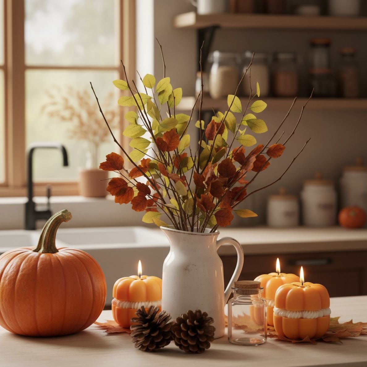 Pumpkin Time |  Pumpkin Spice Scented Novelty Decorative Candle