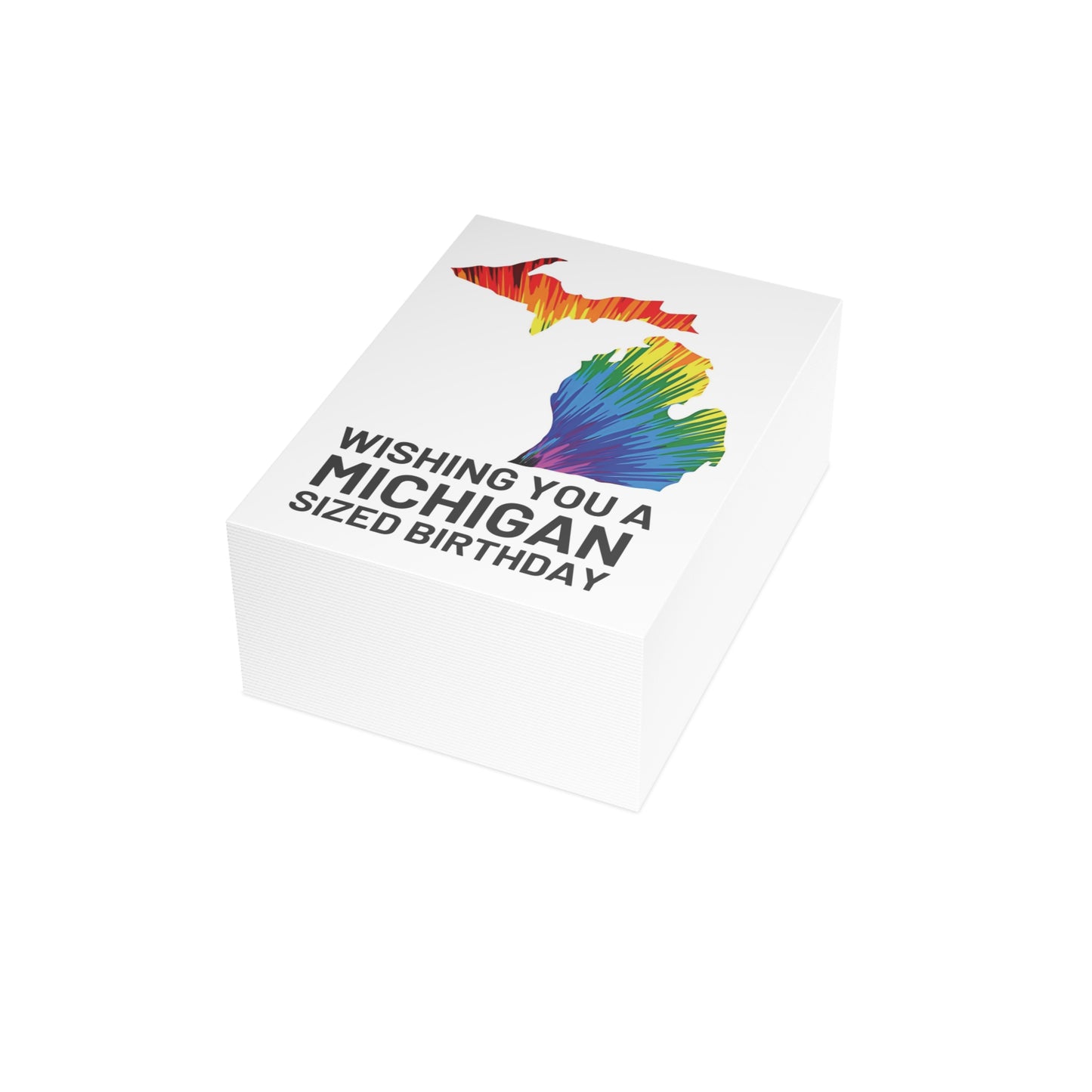 Wishing You a Michigan-Sized Birthday | Michigan Map | Home State Greeting Card