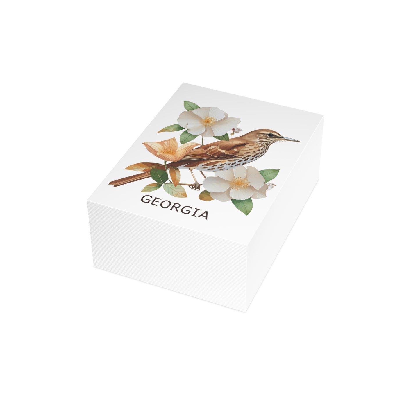 Georgia | Brown Thrasher & Cherokee Rose | Home State Greeting Card