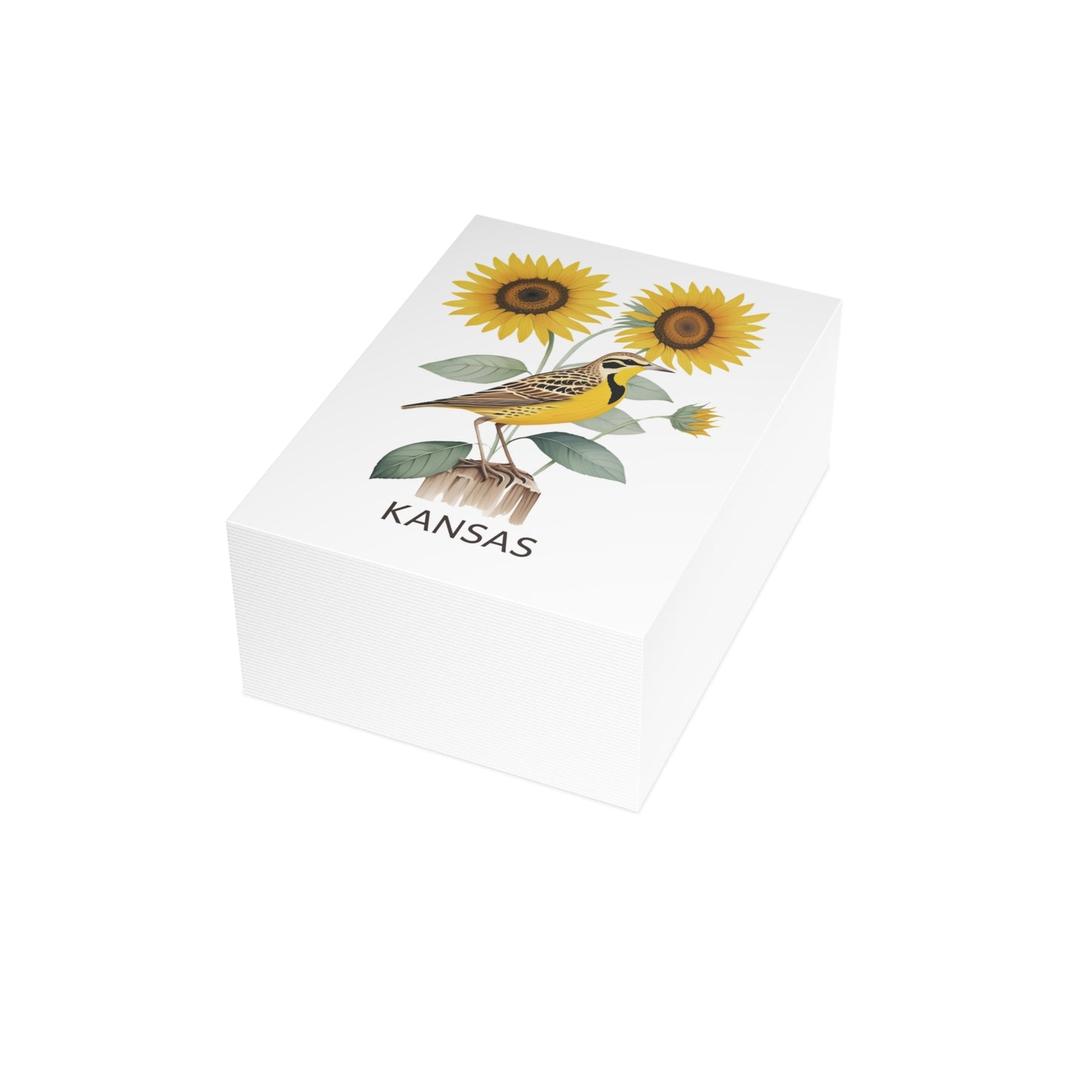 Kansas | Western Meadowlark & Sunflowers | Home State Greeting Card