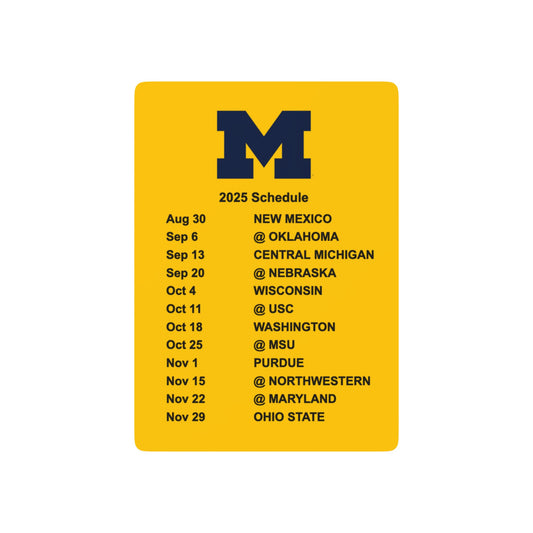 Michigan Schedule Poker Playing Cards
