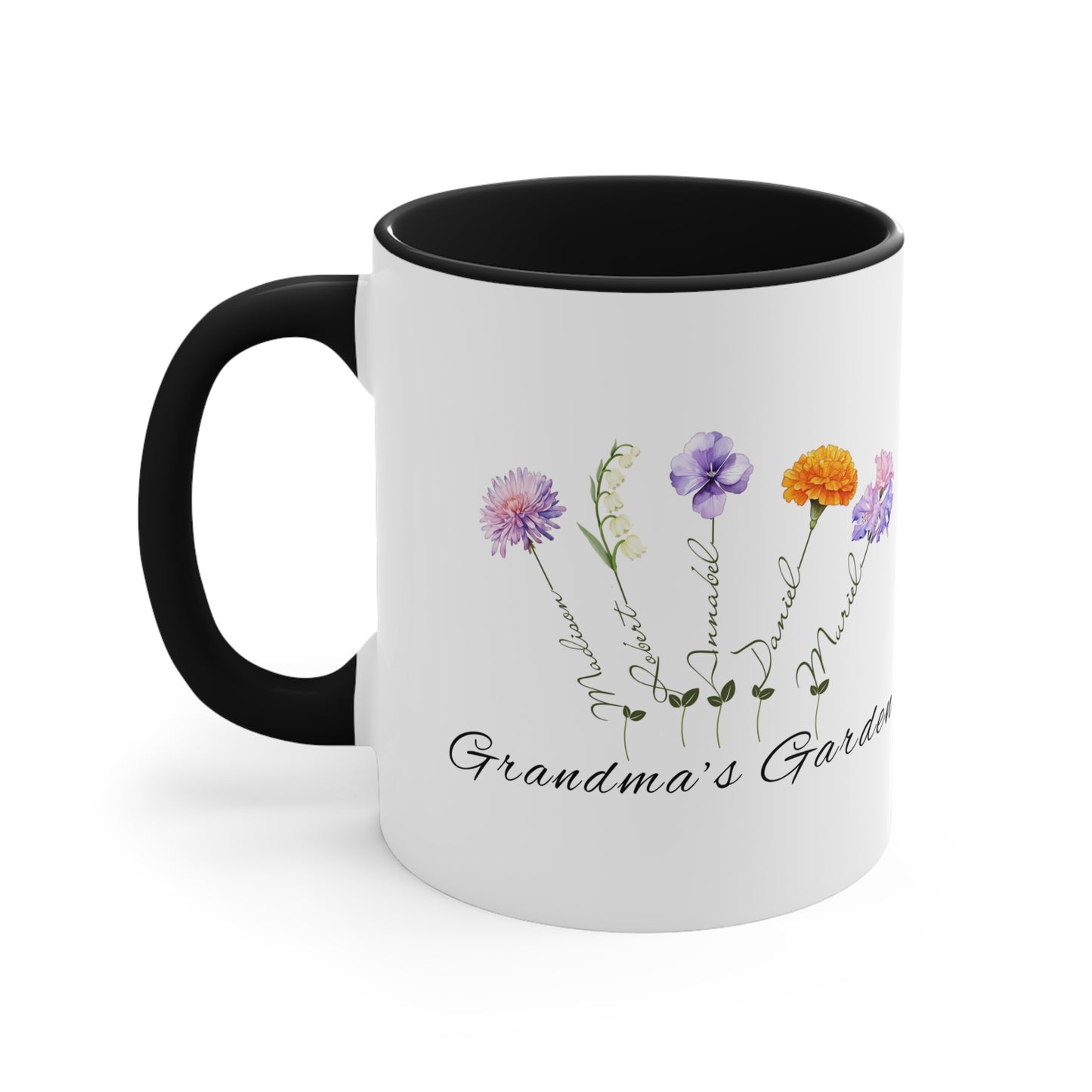 Grandmas Garden Ceramic Mug with 5 different  Colors