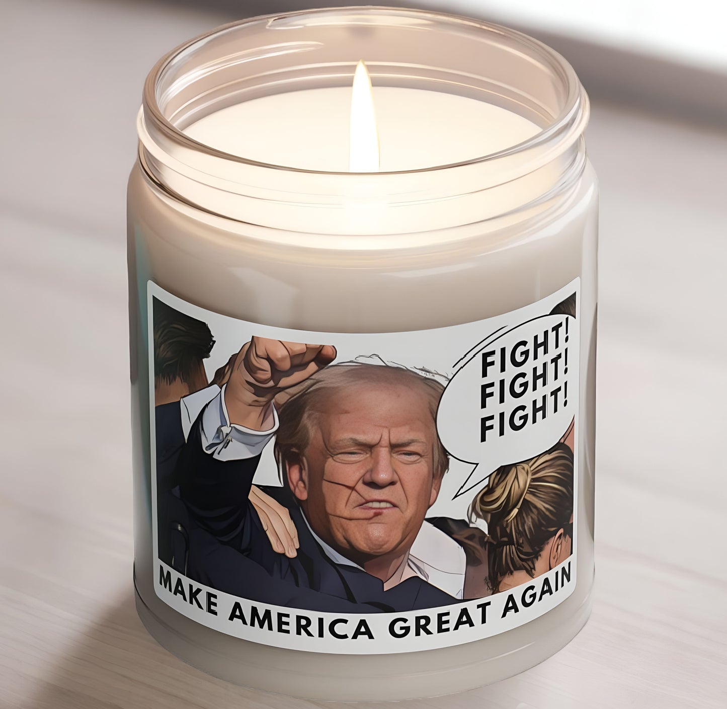 Donald Trump Fight It Candle 