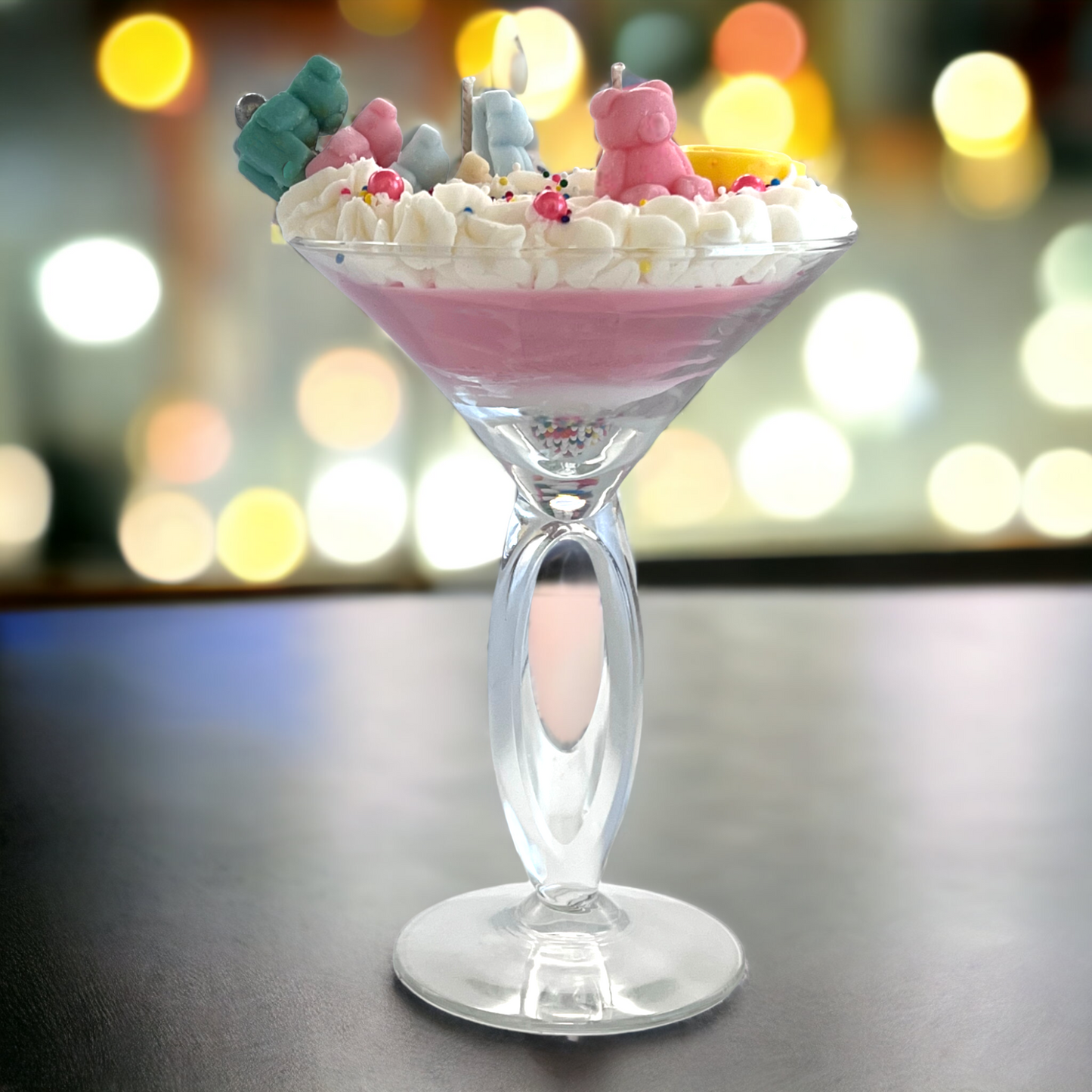 Gummy Bear Martini Candle