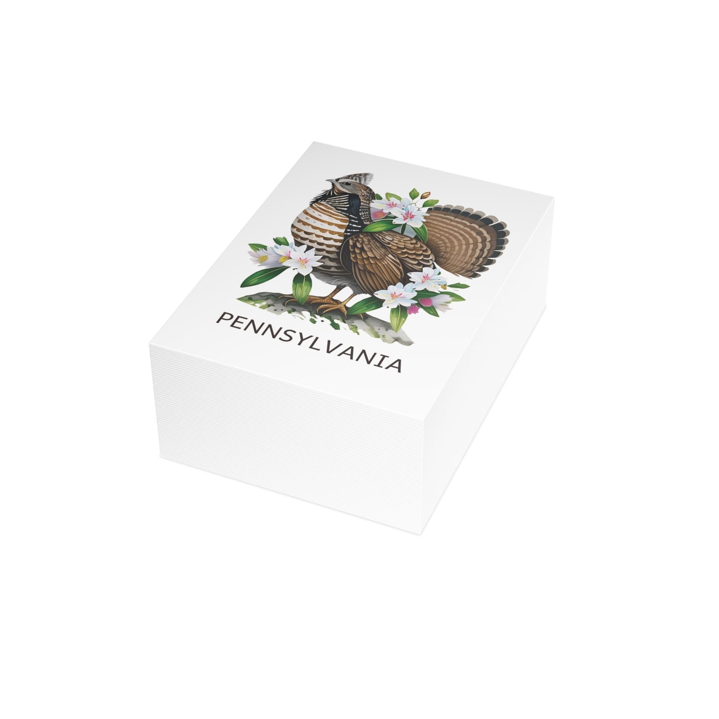 Pennsylvania | Ruffed Grouse & Mountain Laurel | Home State Greeting Card