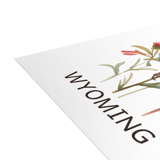 Wyoming | Meadowlark & Indian Paintbrush Flowers | Home State Greeting Card