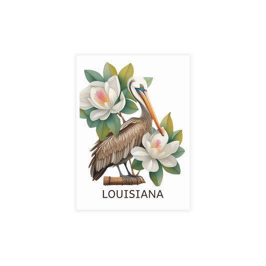 Louisiana| Brown Pelican & Magnolia Tree | Home State Greeting Card