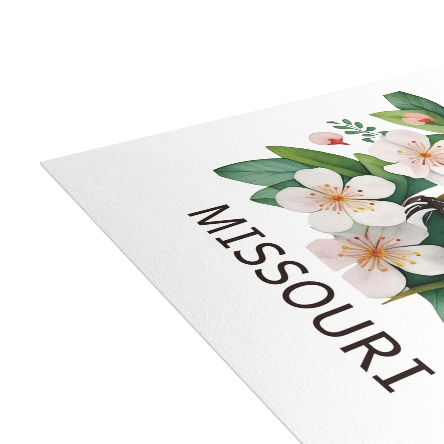 Missouri | Bluebird & Hawthorn Flowers | Home State Greeting Card