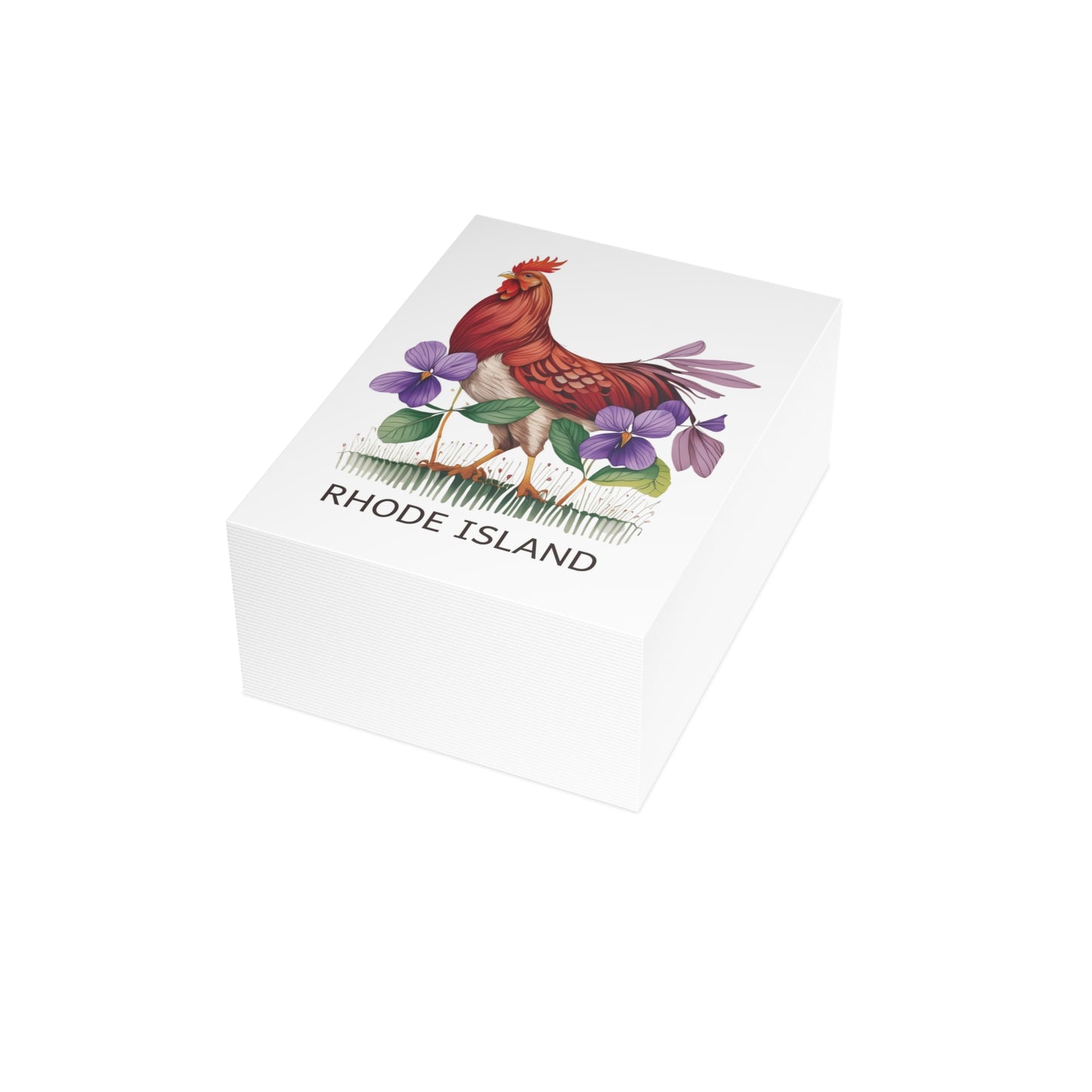 Rhode Island | Red Hen & Violets | Home State Greeting Card