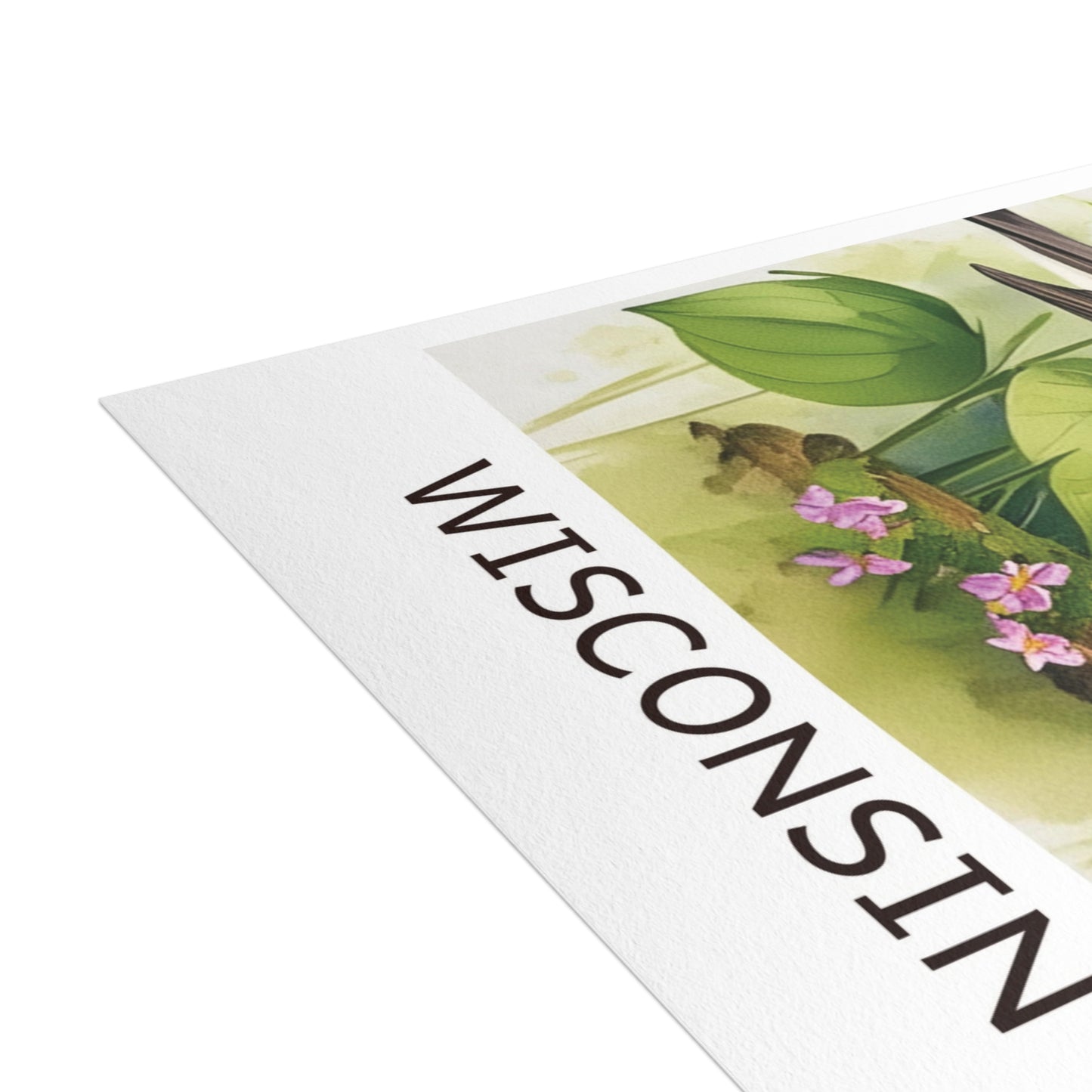 Wisconsin | Robin & Violets | Home State Greeting Card