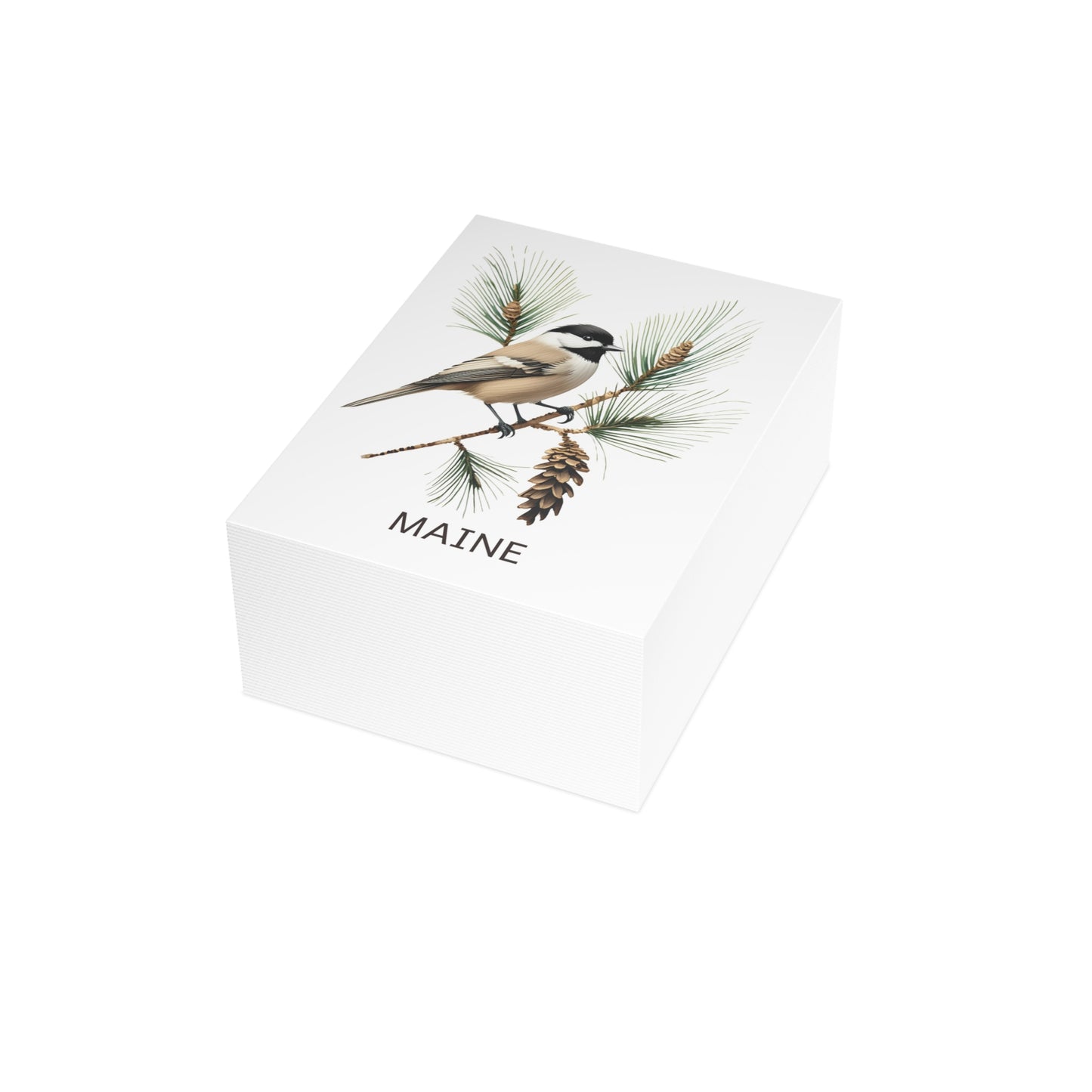 Maine | Chickadee & Pine Tree | Home State Greeting Card