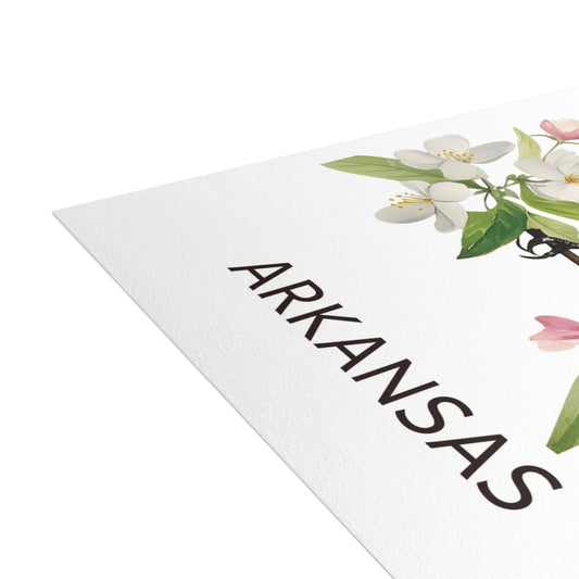 Arkansas | Mockingbird and Apple Blossom | Home State Greeting Card