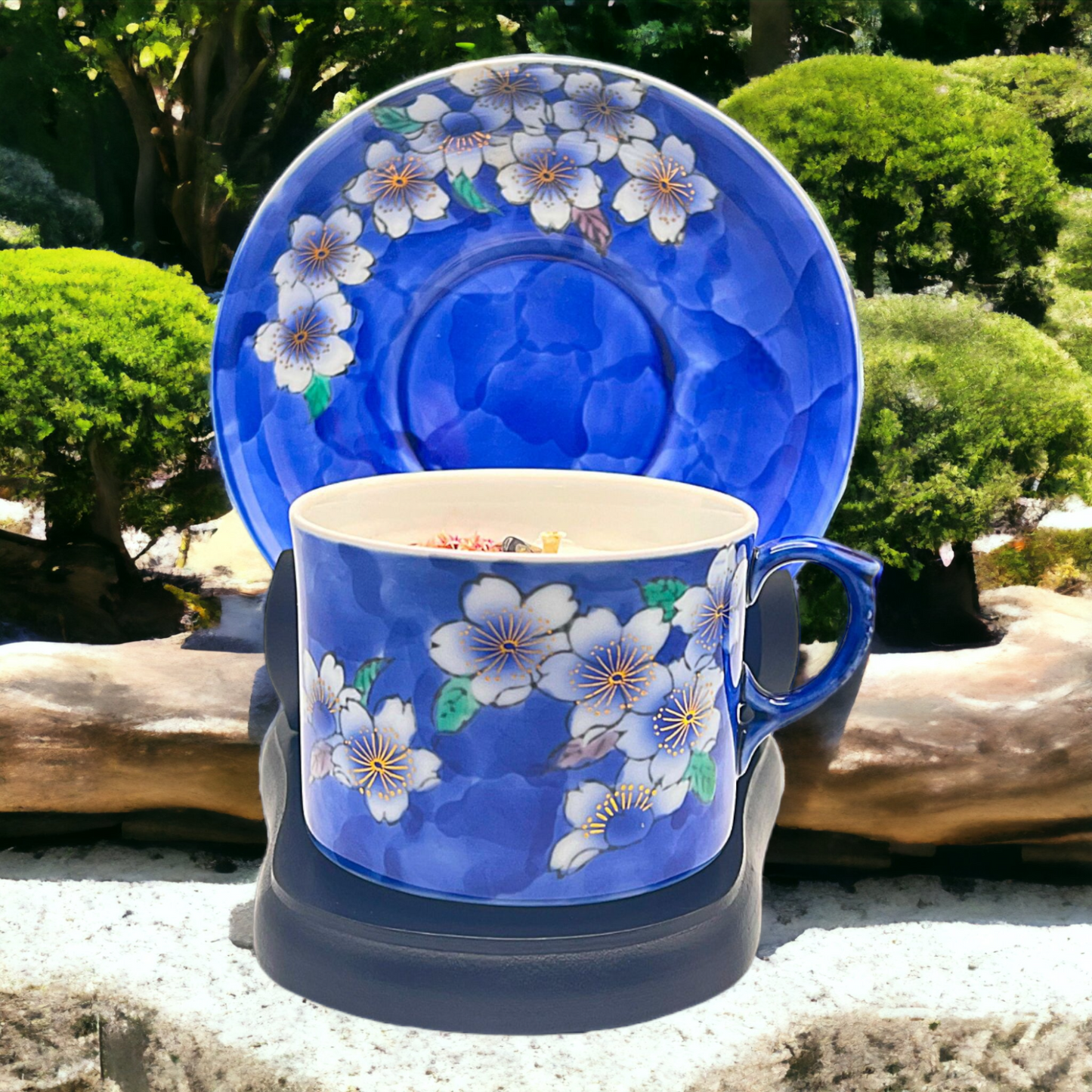 Japanese Fukagawa Sei Vintage Teacup Candle