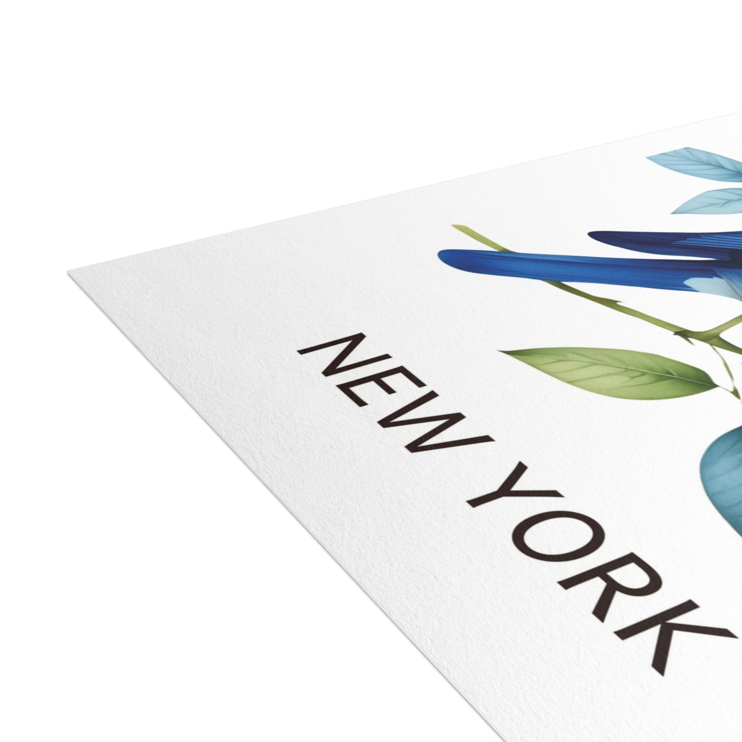 New York State | Bluebird & Roses | Home State Greeting Card