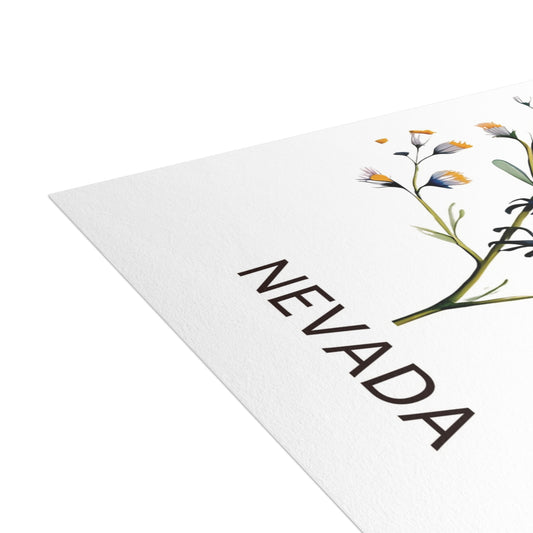 Nevada | Bluebird & Goldenrod Flowers | Home State Greeting Card