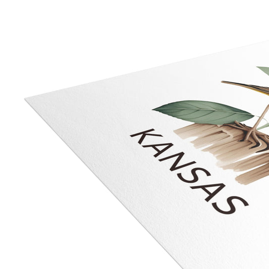 Kansas | Western Meadowlark & Sunflowers | Home State Greeting Card