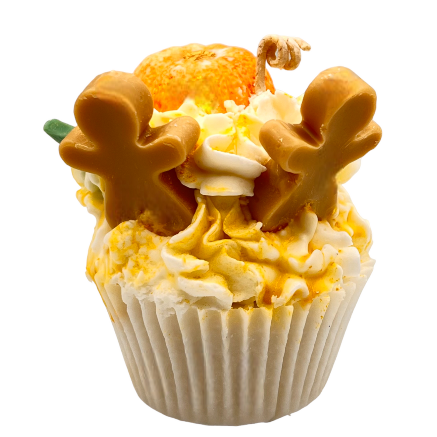 Pumpkin Spice Gingerbread Delight Cupcake Candle