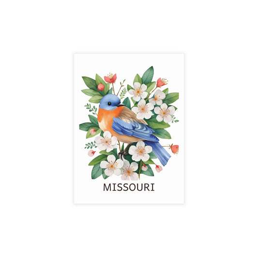 Missouri | Bluebird & Hawthorn Flowers | Home State Greeting Card