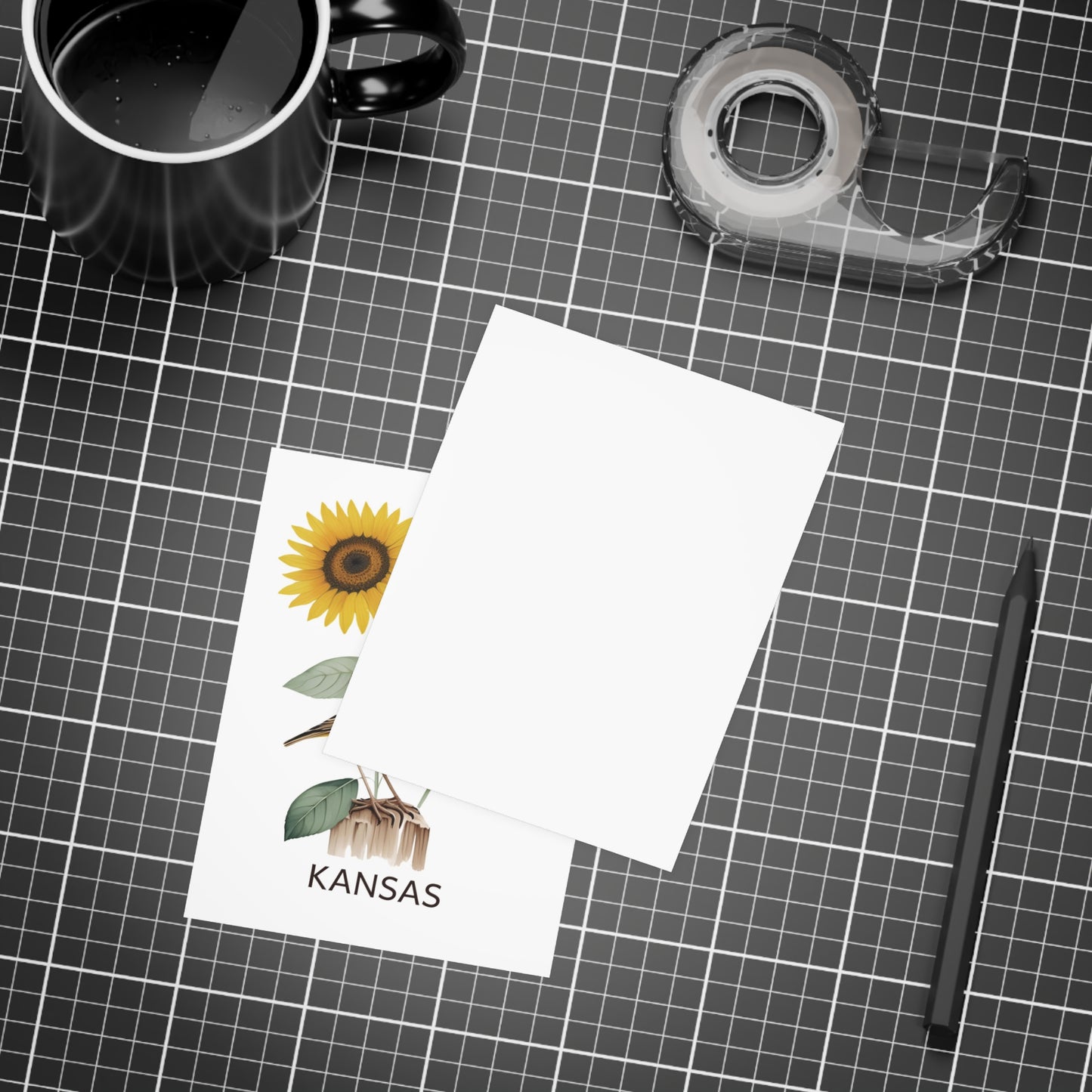 Kansas | Western Meadowlark & Sunflowers | Home State Greeting Card