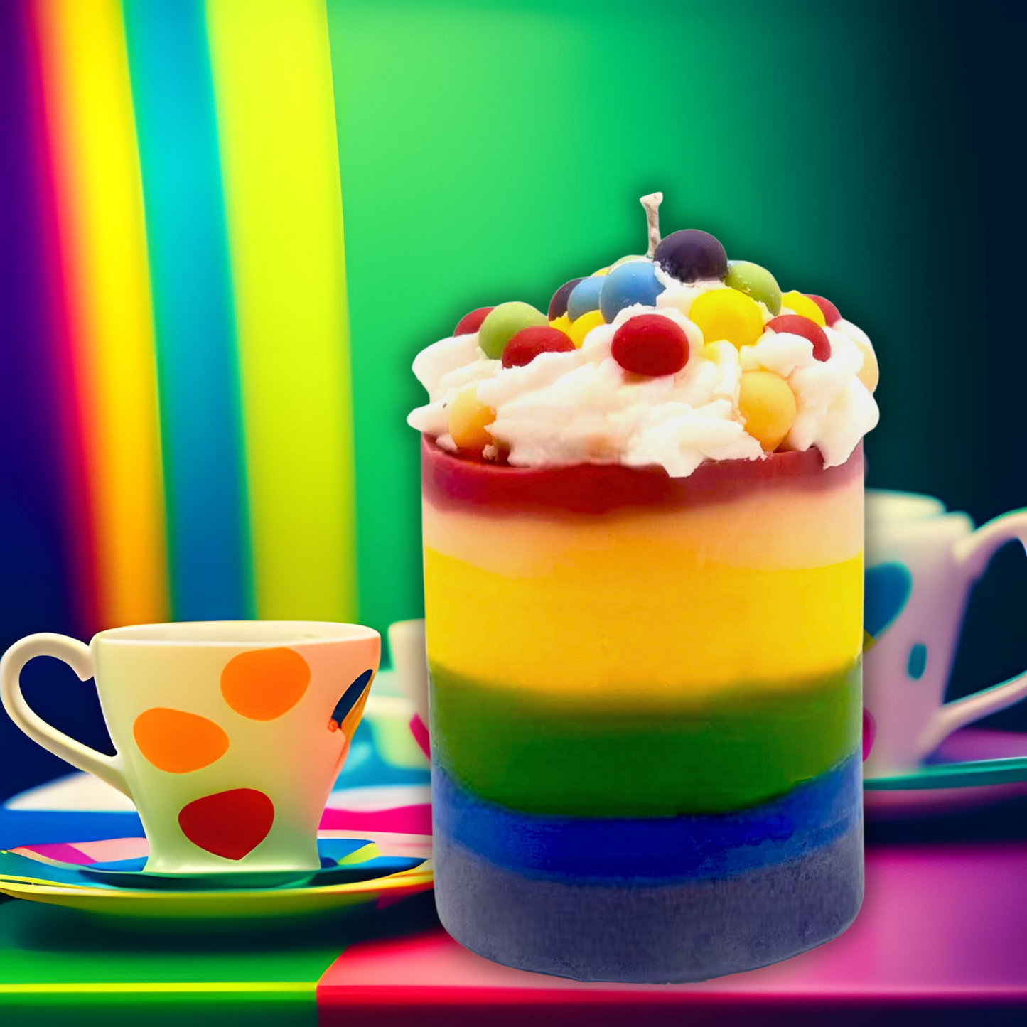 Enchanted Rainbow Cake Candle | Sugared Chestnut & Vanilla Infusion