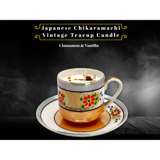 Japanese Chikaramachi Vintage Teacup Candle
