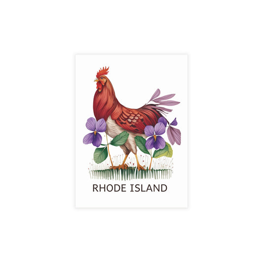 Rhode Island | Red Hen & Violets | Home State Greeting Card