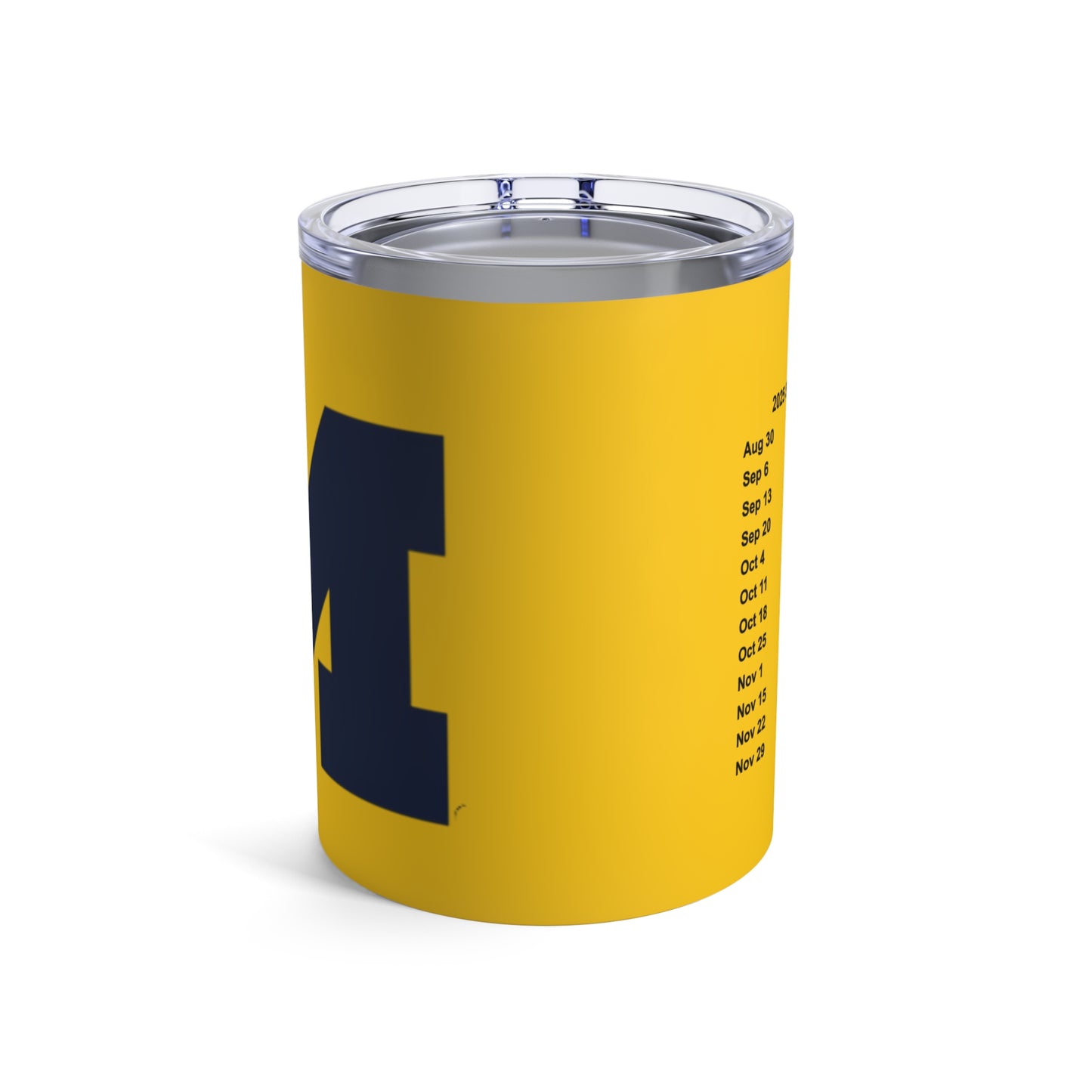 Michigan 2025 Schedule Tumbler 10oz