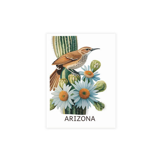 Arizona | Cactus Wren & Saguaro Cactus | Home State Card