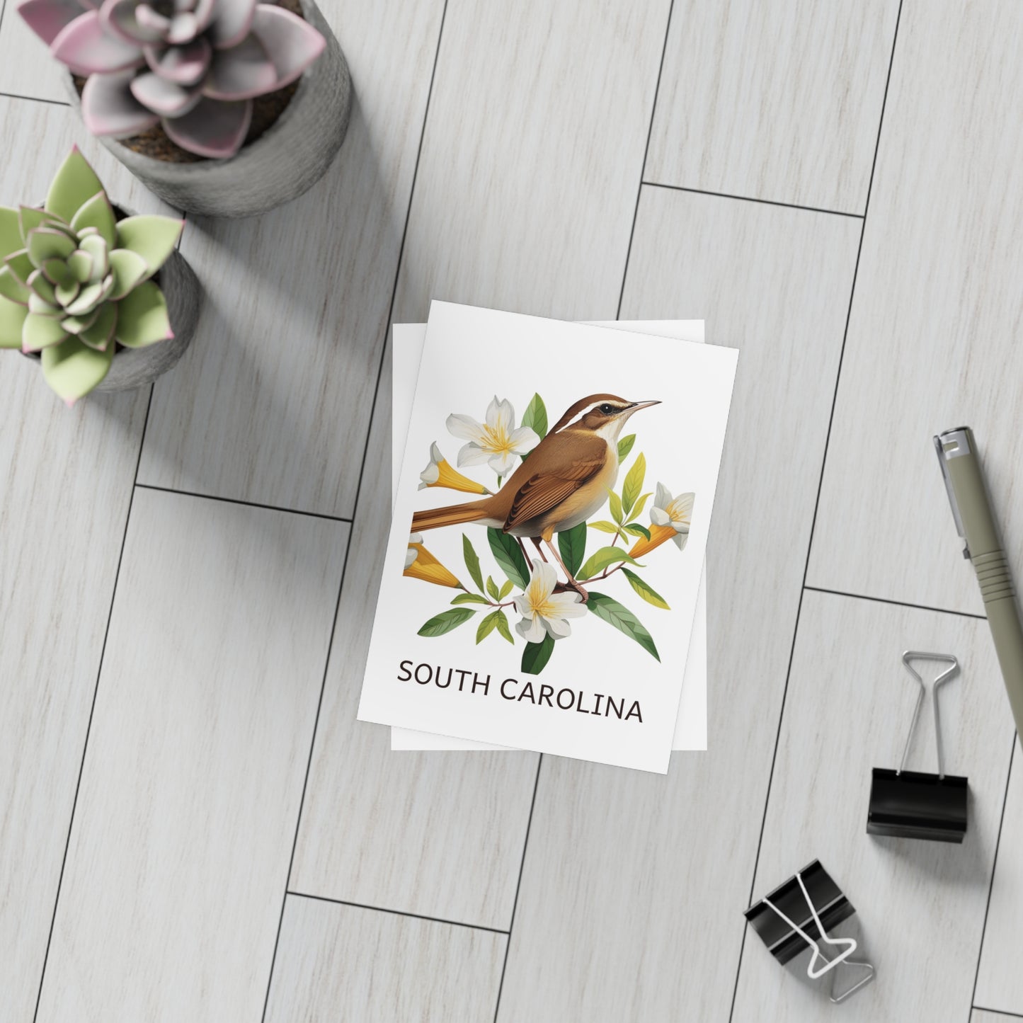 South Carolina | Wren & Jessamine Flowers | Home State Greeting Card