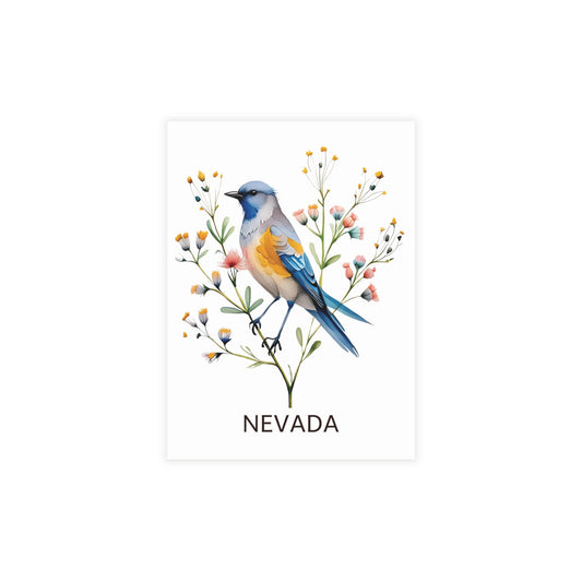 Nevada | Bluebird & Goldenrod Flowers | Home State Greeting Card