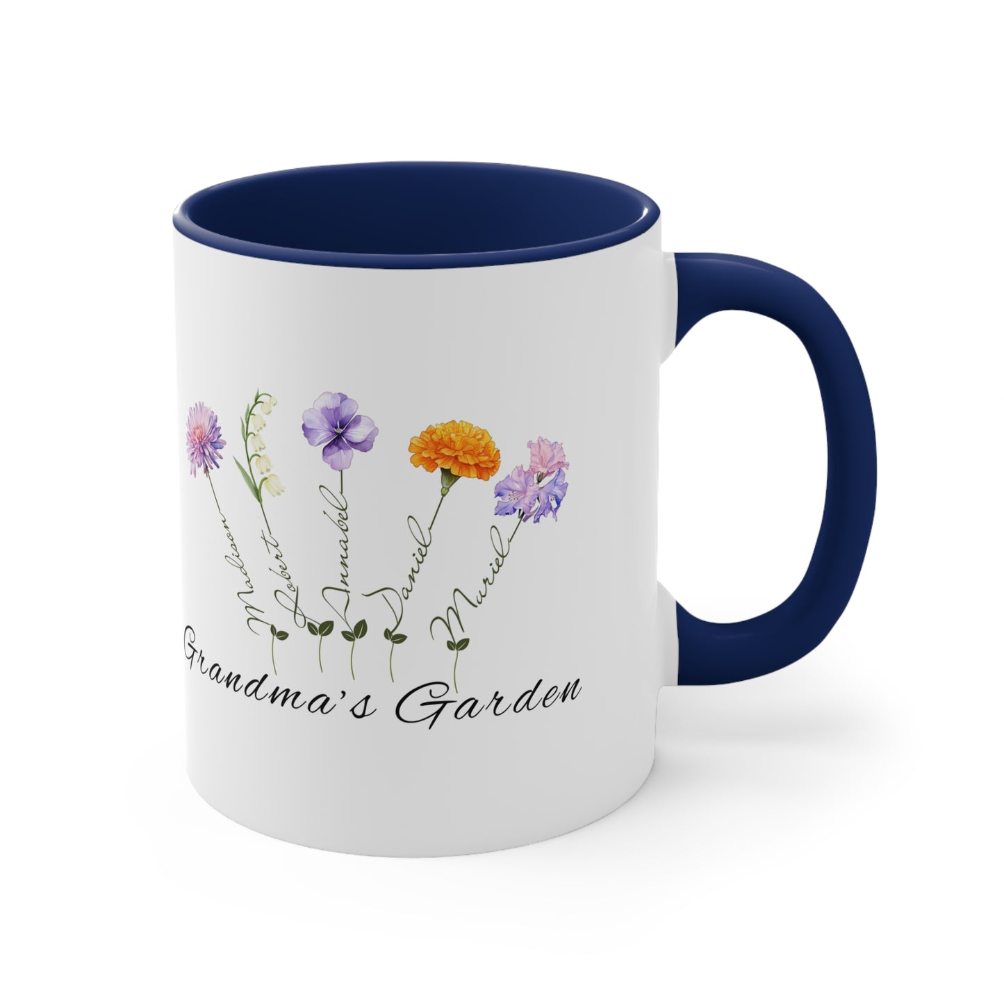 Grandmas Garden Ceramic Mug with 5 different  Colors